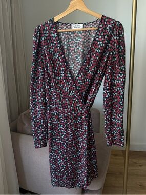 & Other Stories Strawberry Wrap Dress Red Print Feminine 6